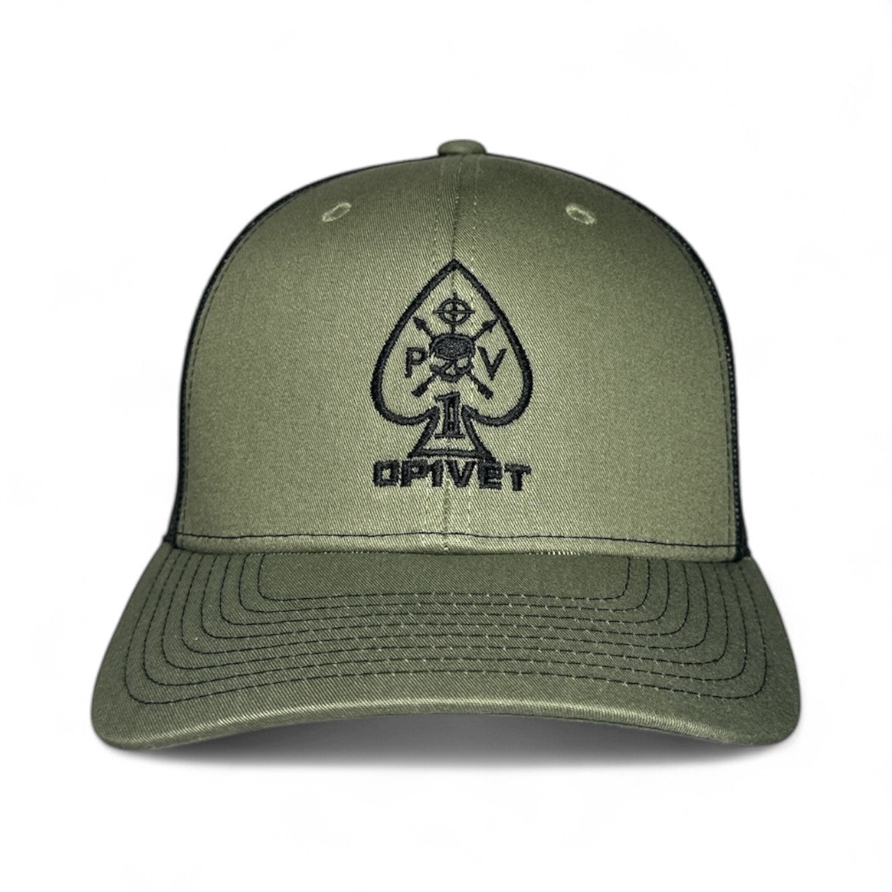 Green & Black Center OP1VET Hat