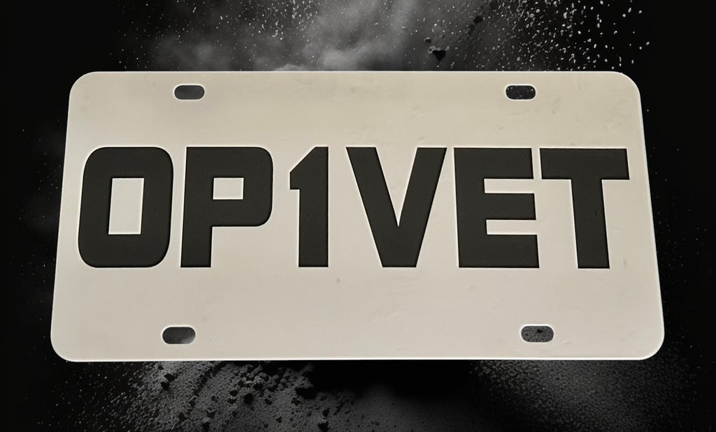 OP1VET Mirror License Plate