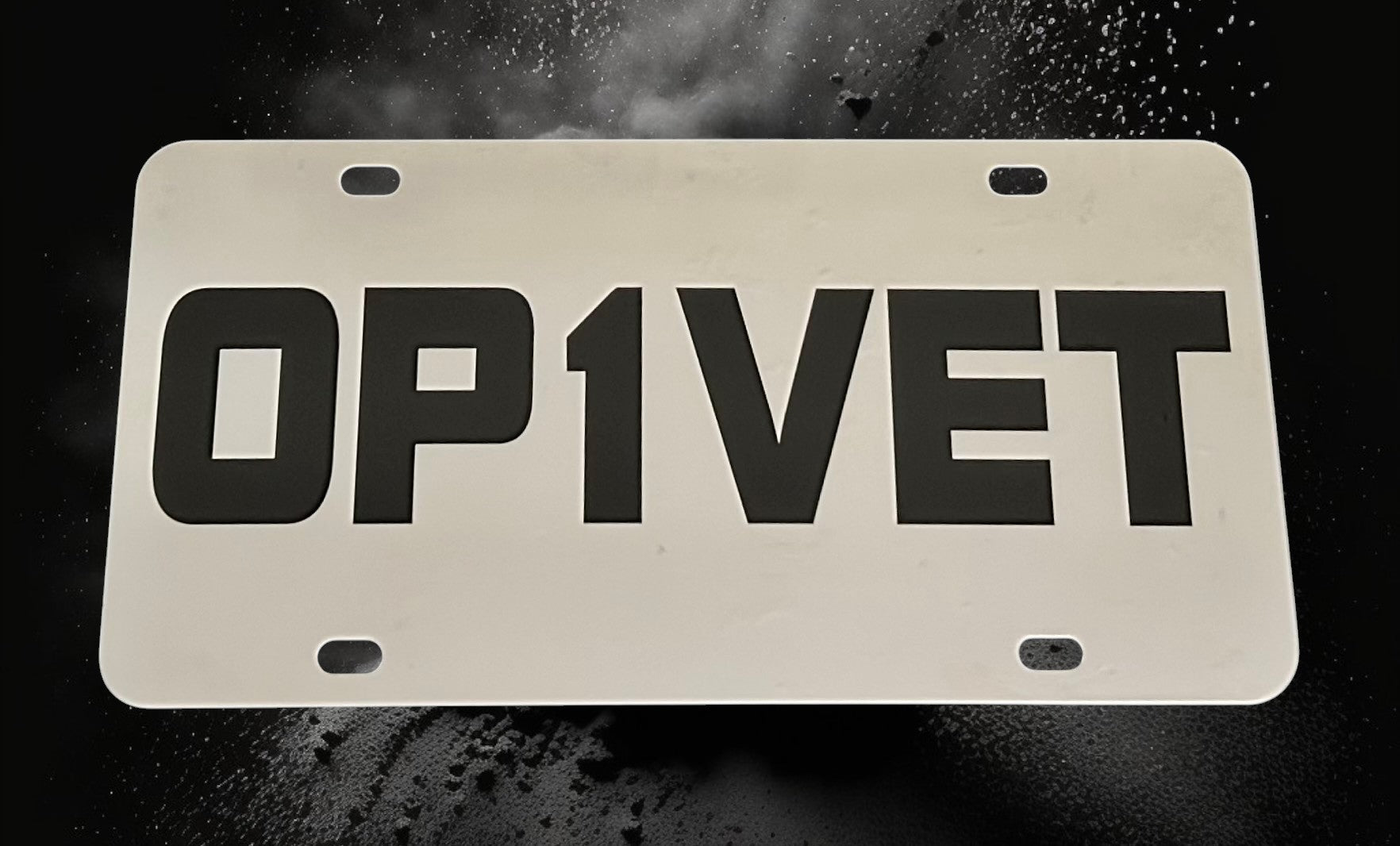 OP1VET Mirror License Plate