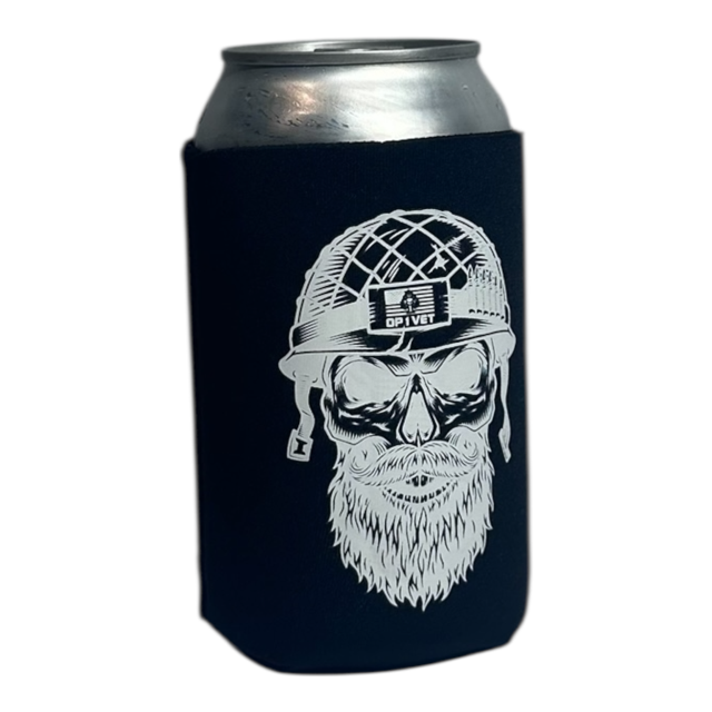 OP1VET Skull Logo Koozie