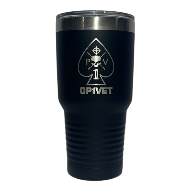 Black OP1VET 30oz Travel Mug